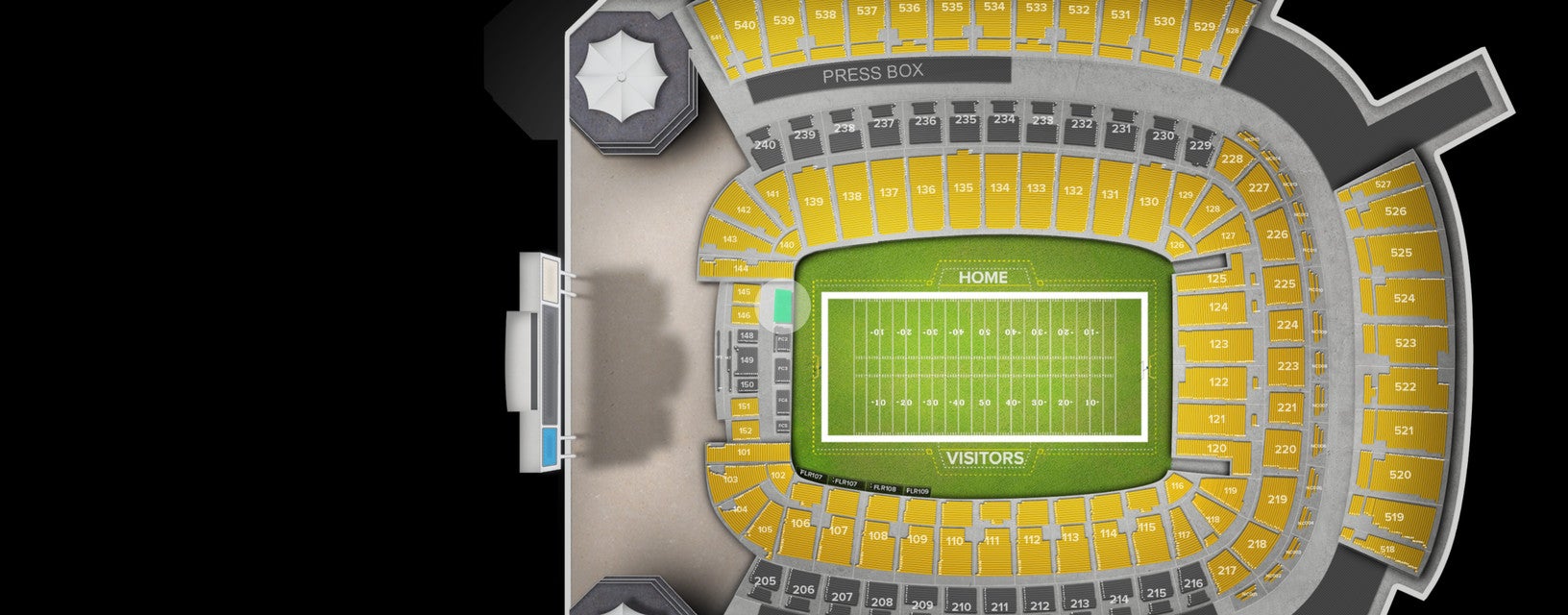 Seat view from Champions Club