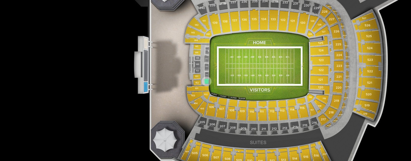 Seat view from Champions Club