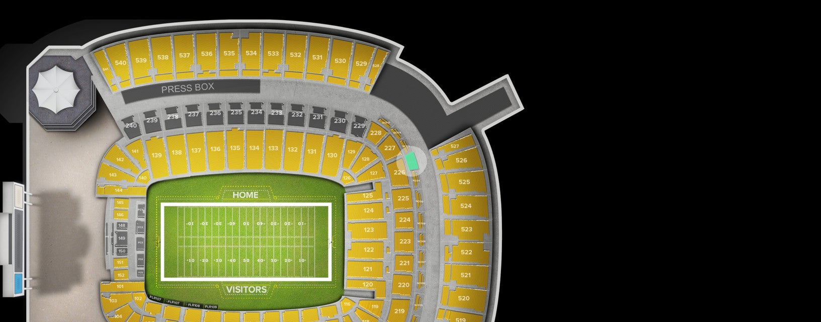 Seat view from North Club