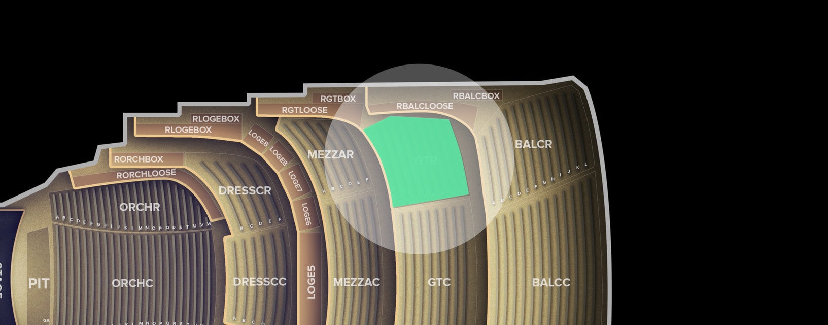 Seat view from Grand Tier Right