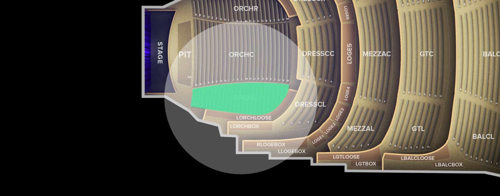 Seat view from Orchestra Left