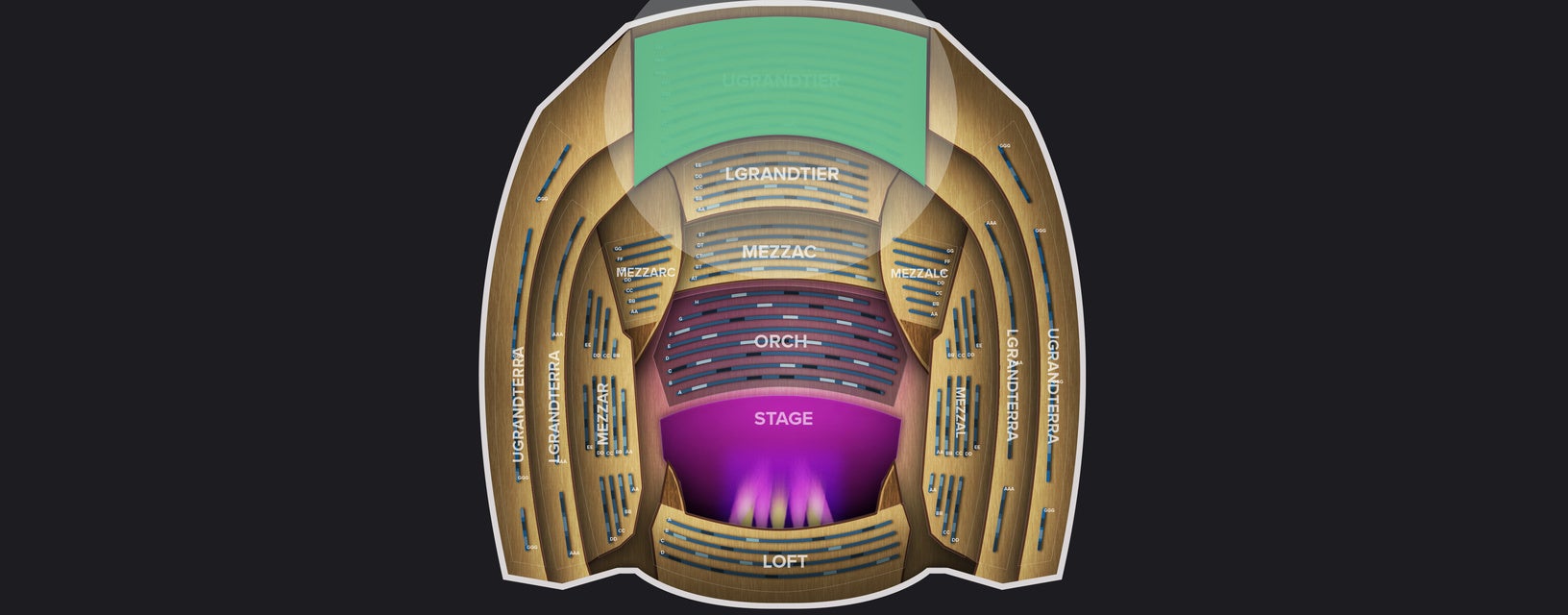 Seat view from Upper Grand Tier