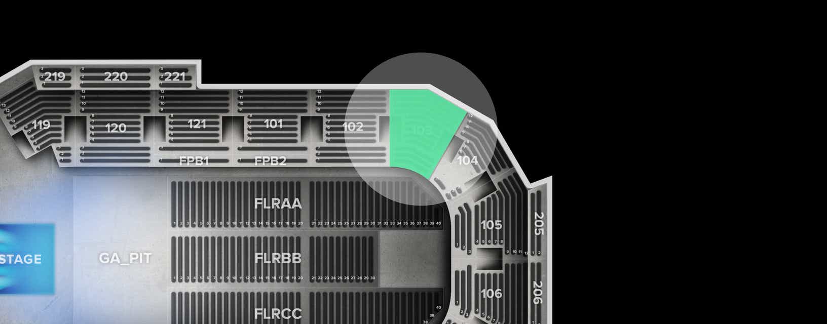 Seat view from Lower