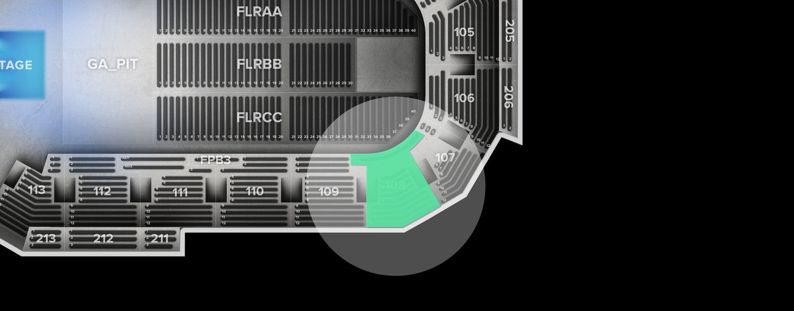Seat view from Lower