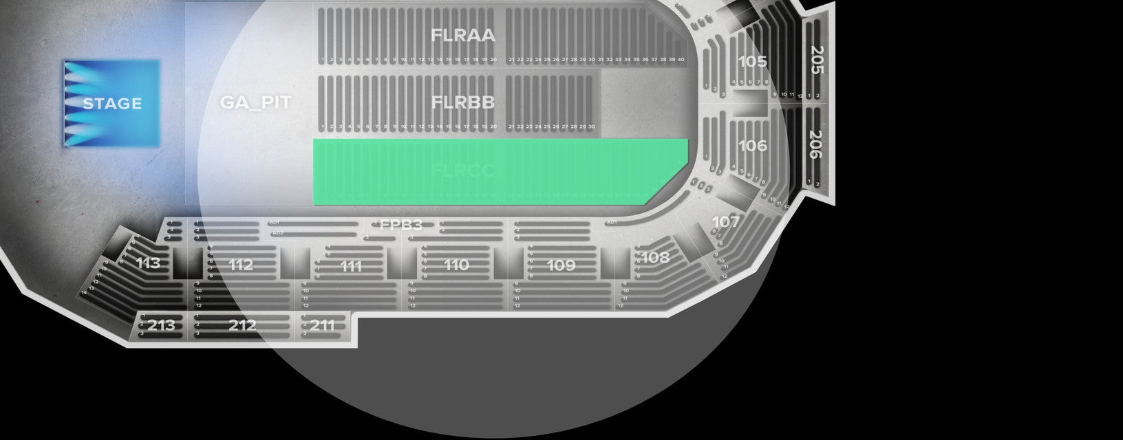 Seat view from Floor