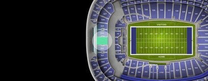 Seat view from Middle Endzone