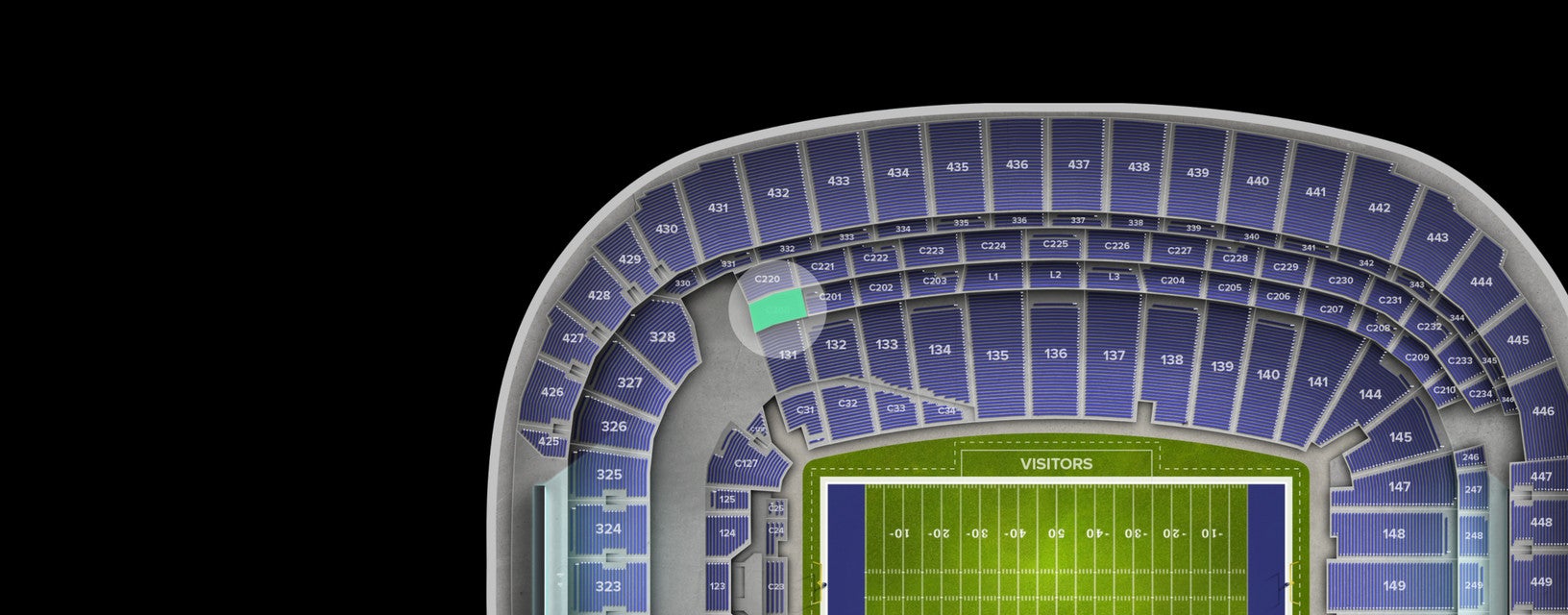 Seat view from Club