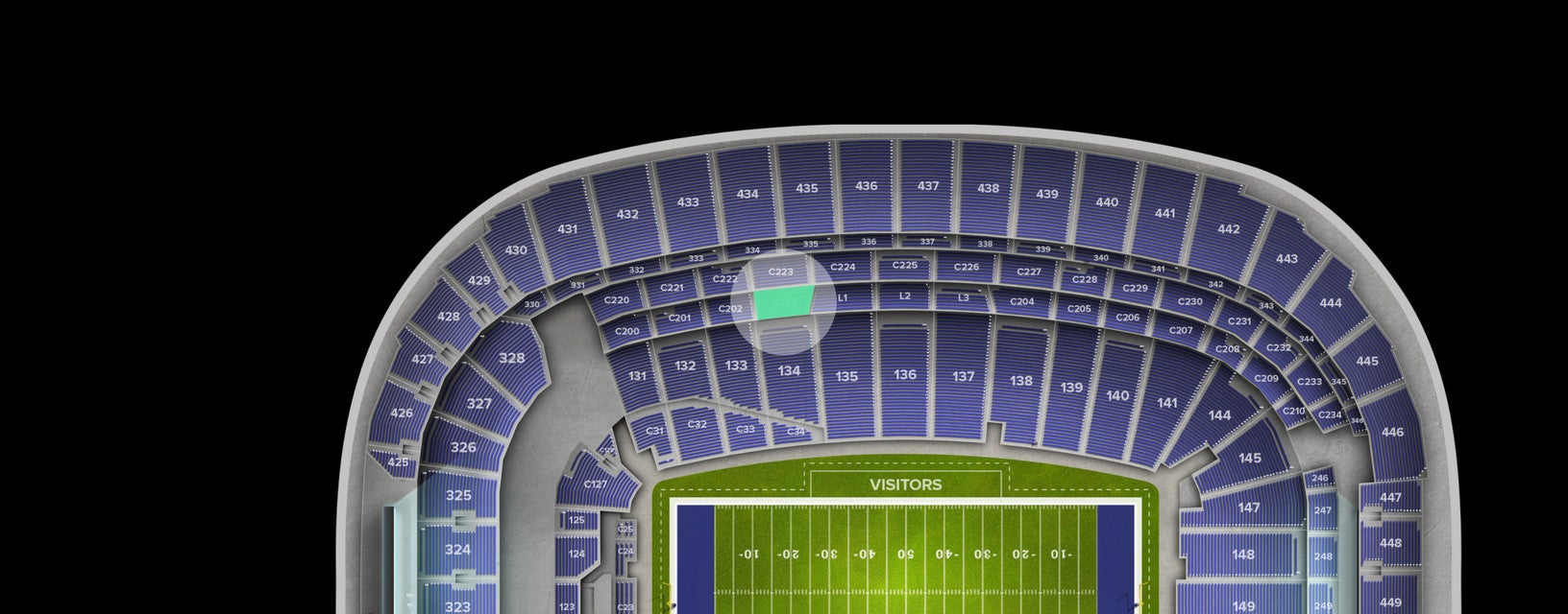 Seat view from Club