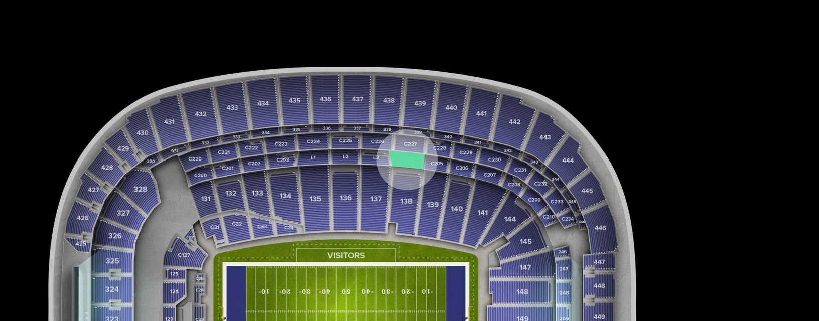 Seat view from Club