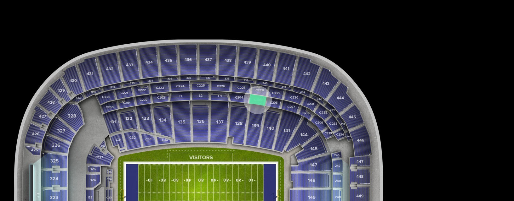 Seat view from Club