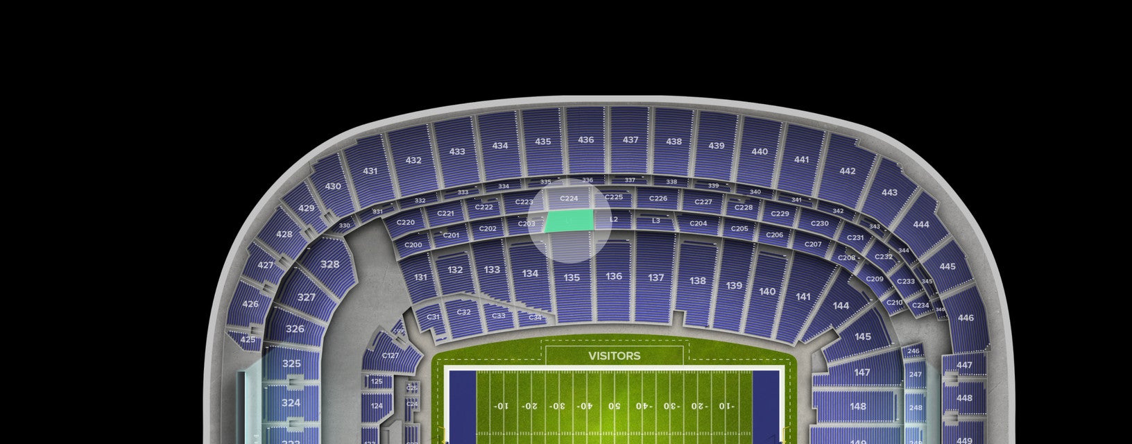 Seat view from Club