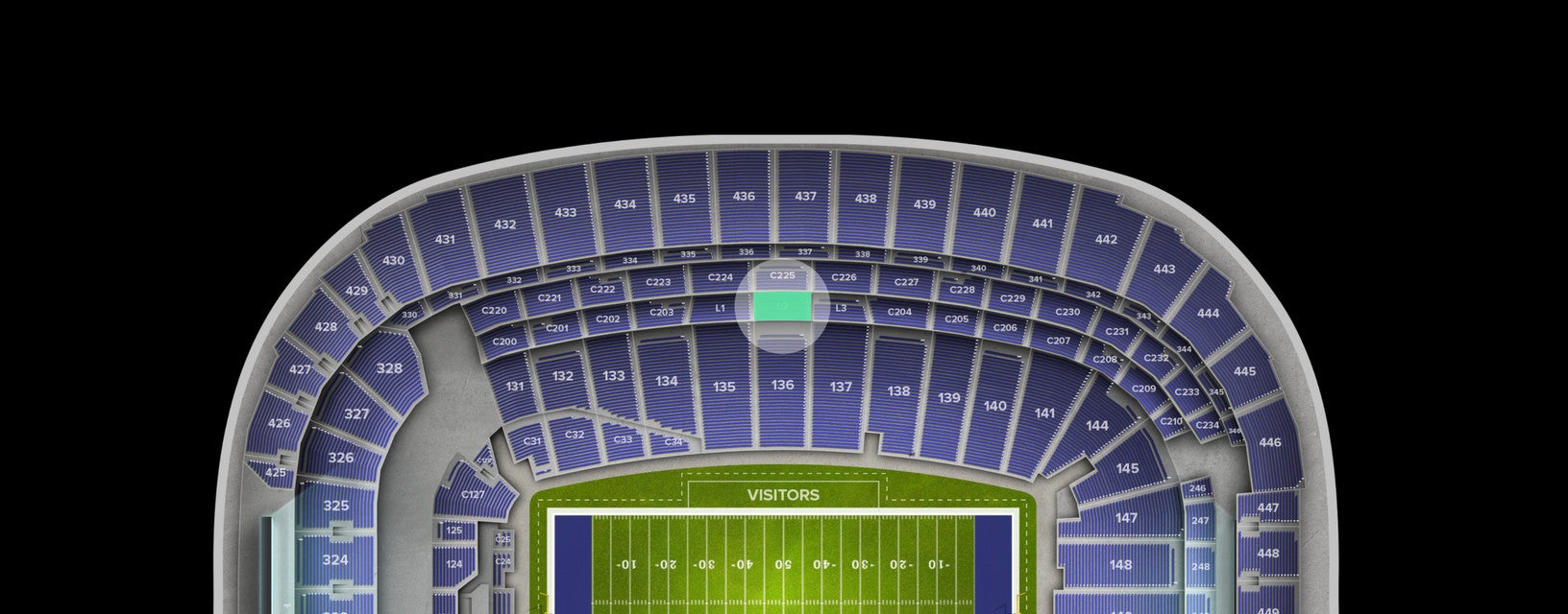 Seat view from Club