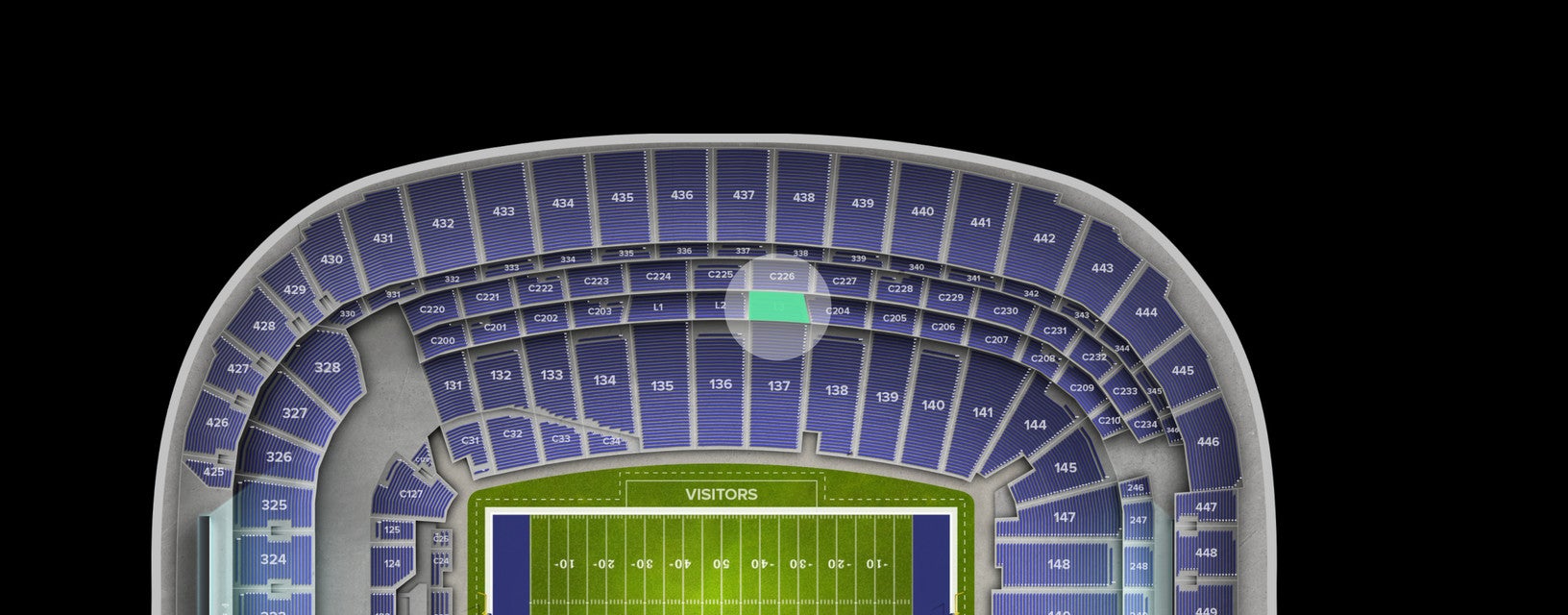 Seat view from Club