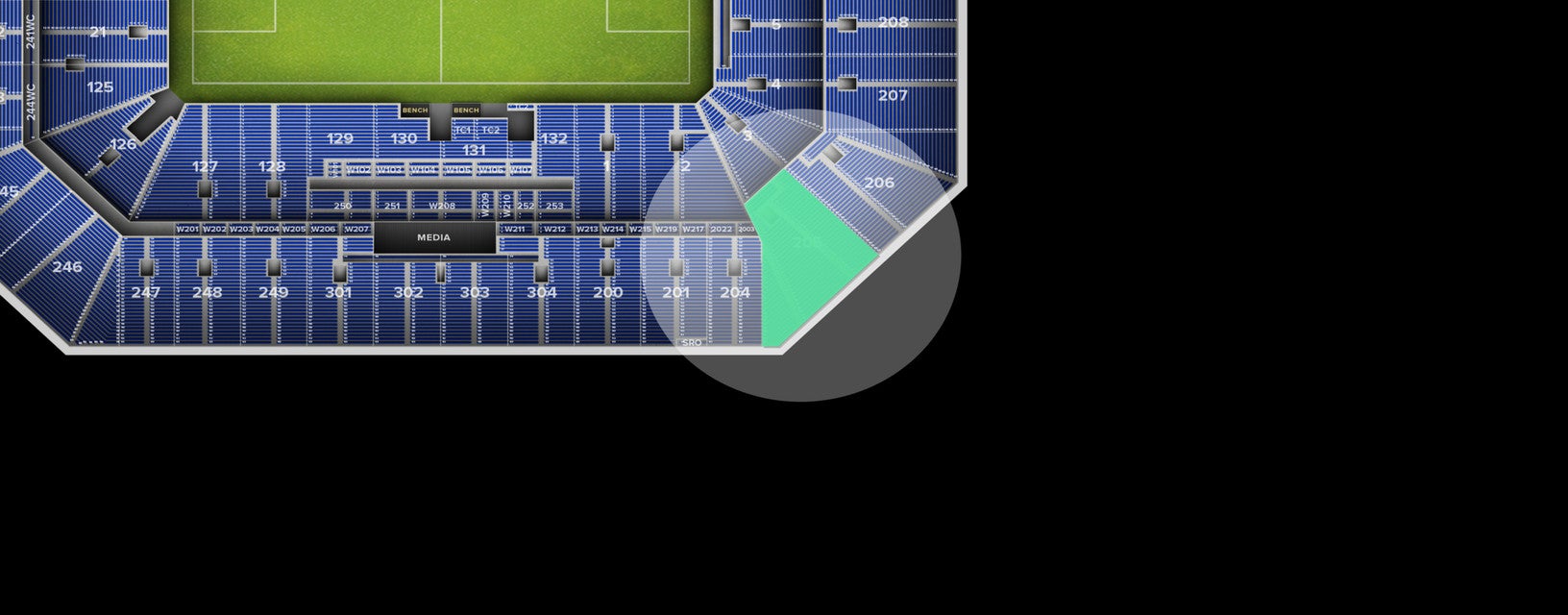 Seat view from Upper