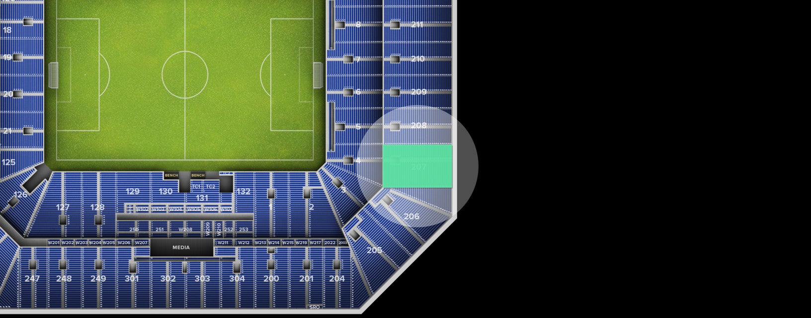 Seat view from Upper