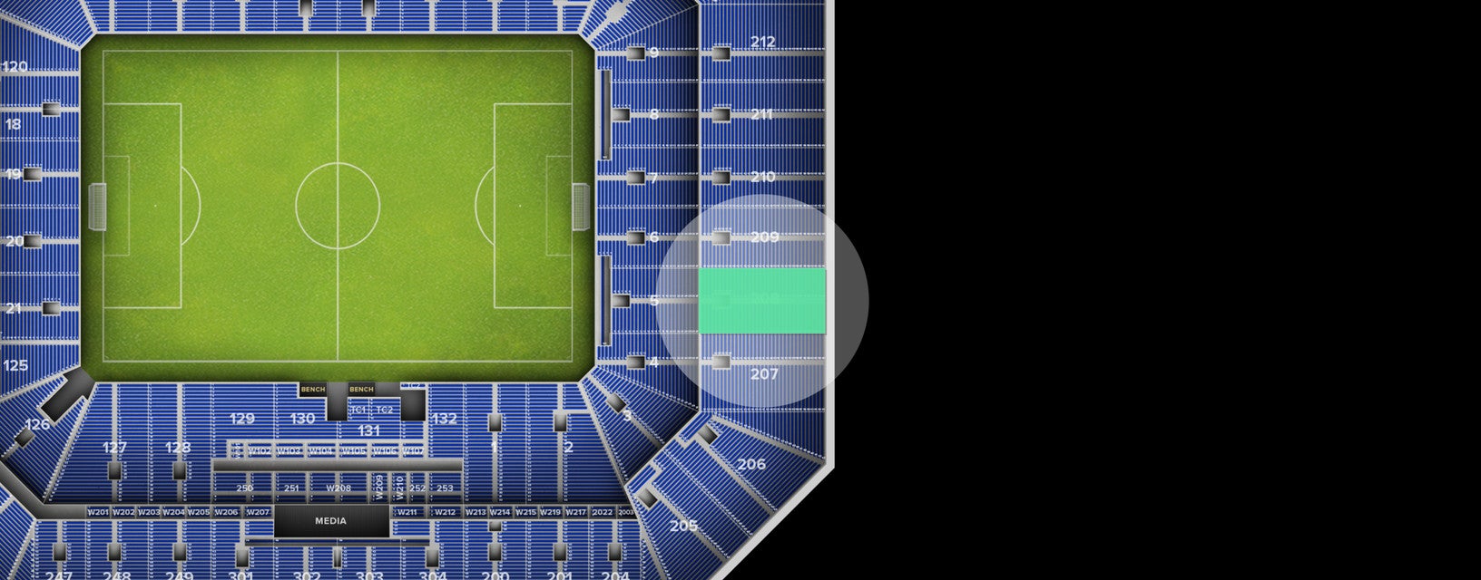 Seat view from Upper