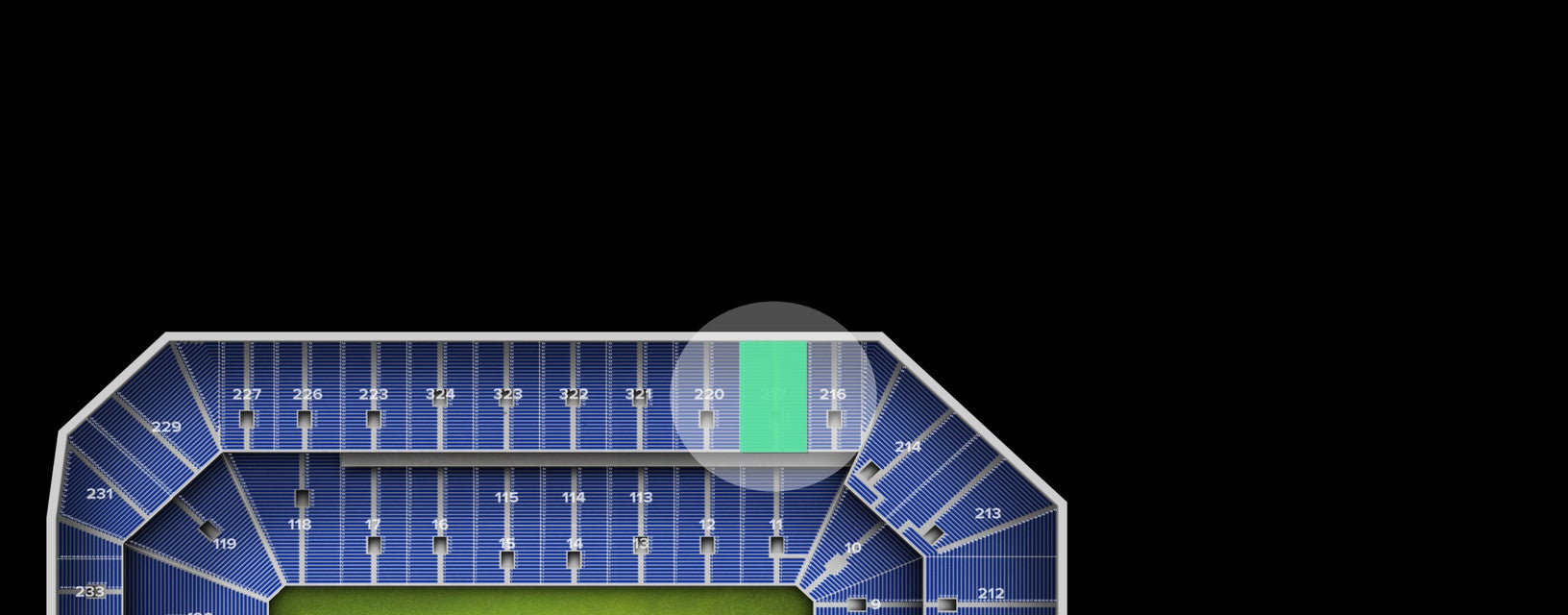 Seat view from Upper