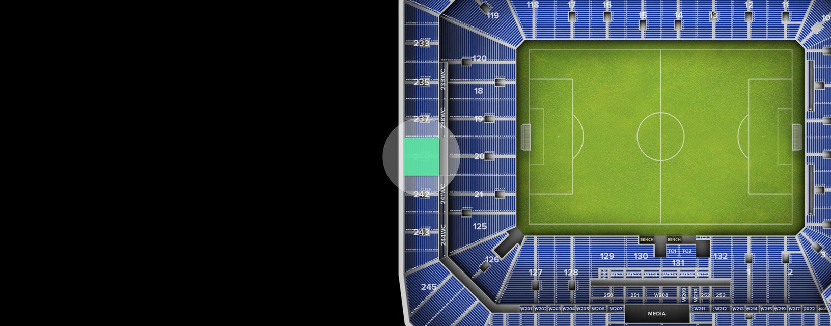 Seat view from Upper