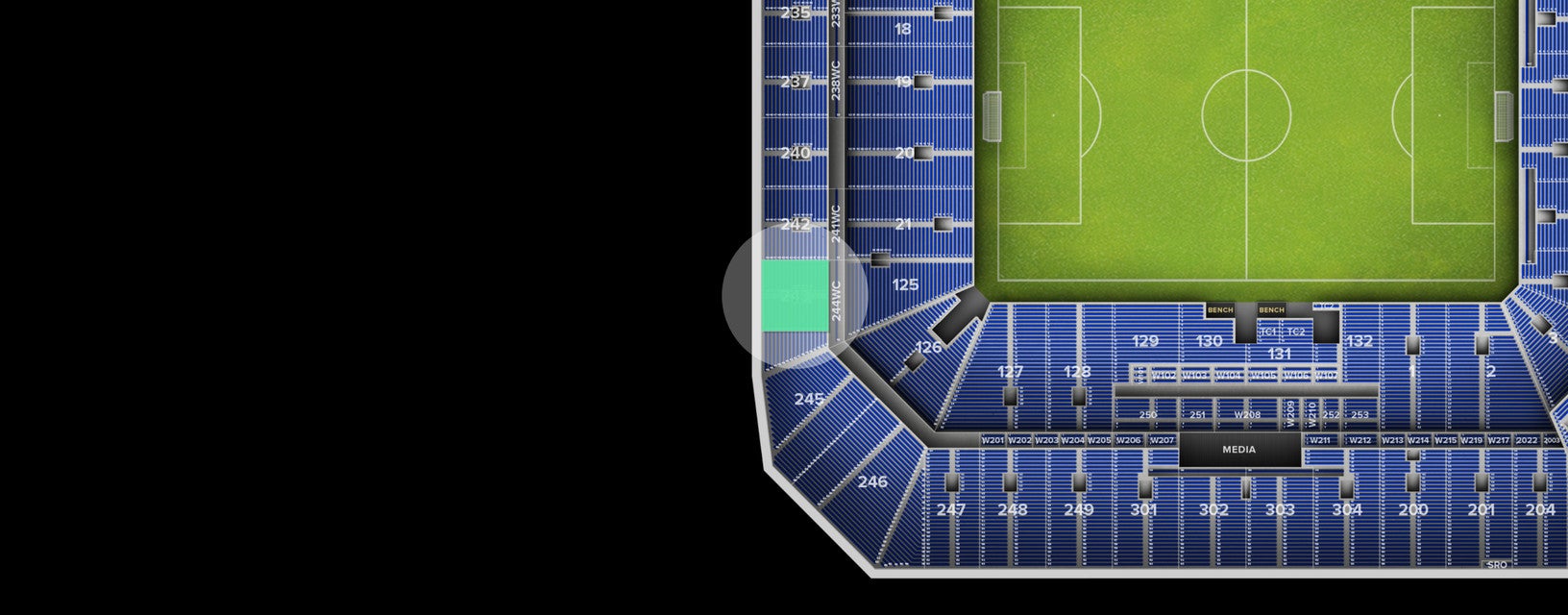 Seat view from Upper