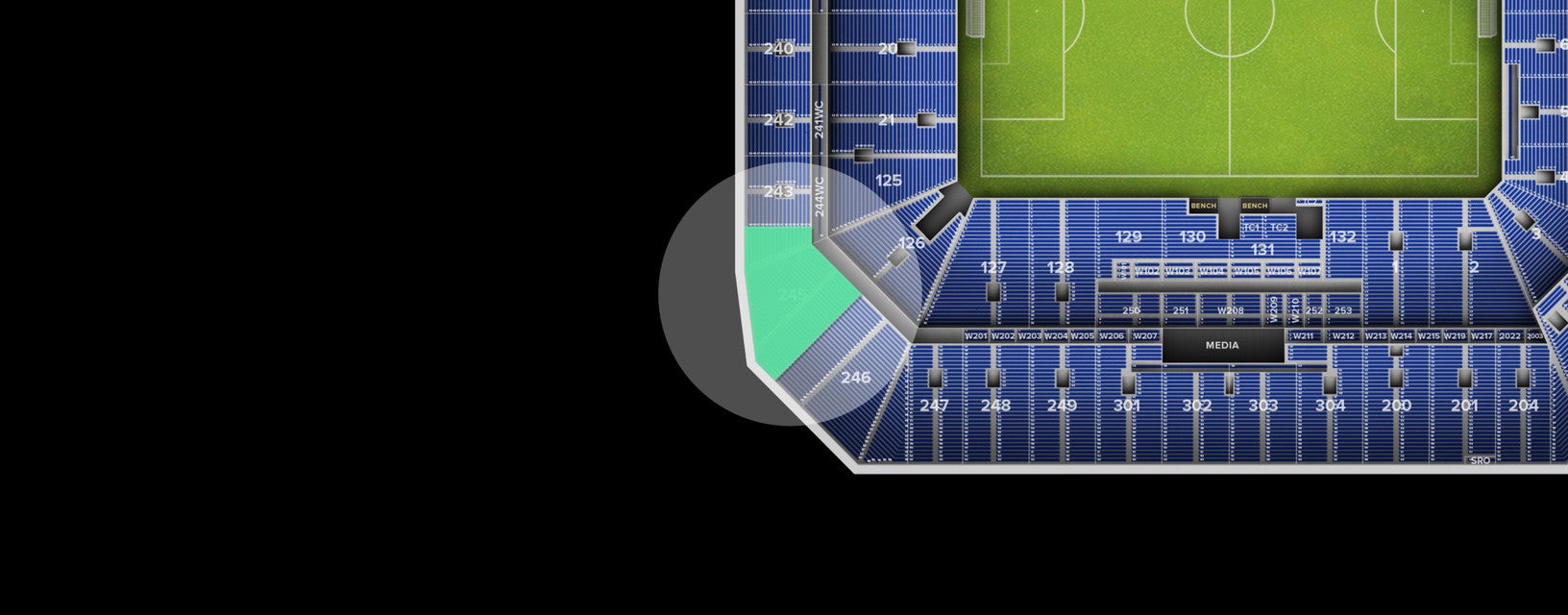 Seat view from Upper