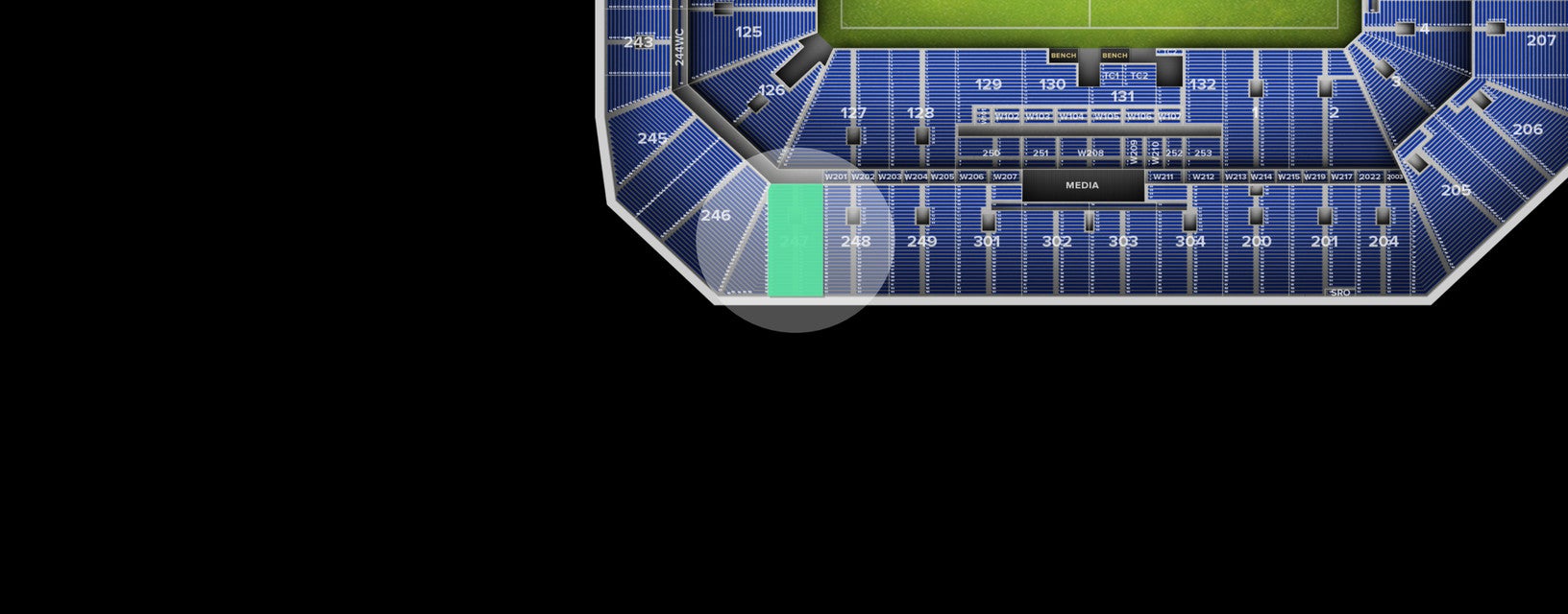 Seat view from Upper