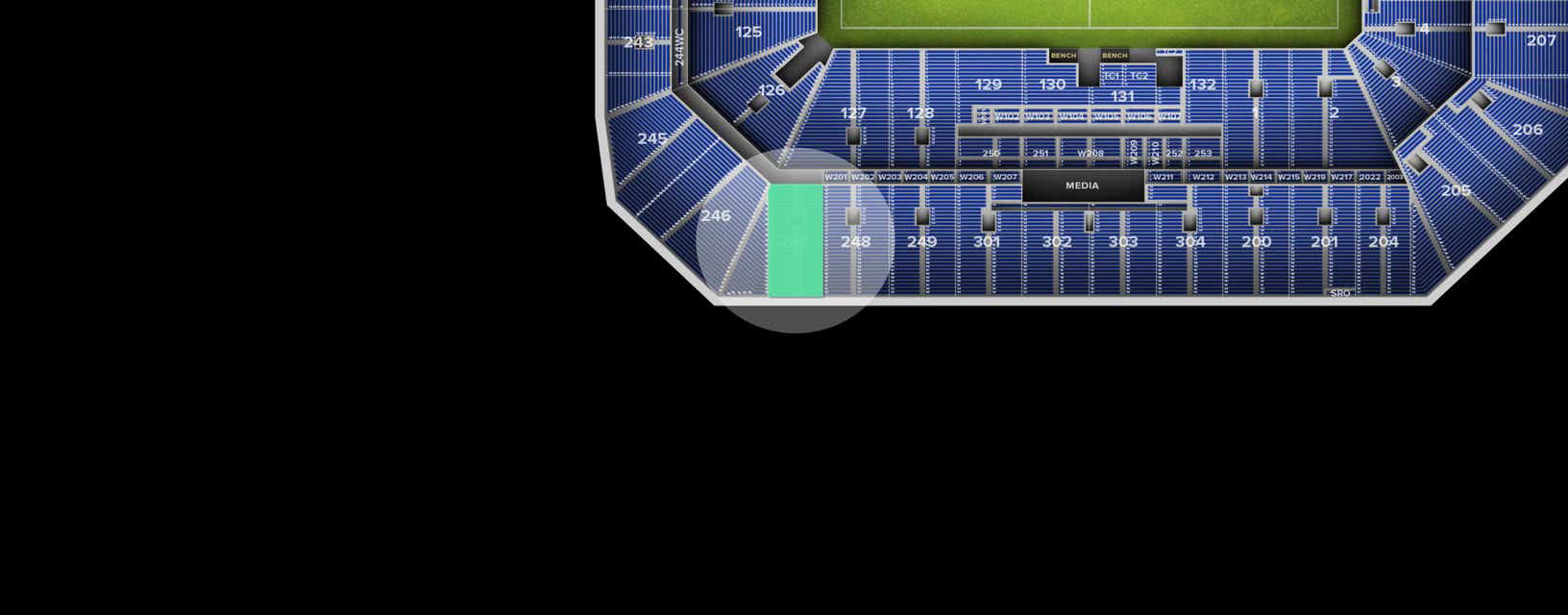 Seat view from Upper