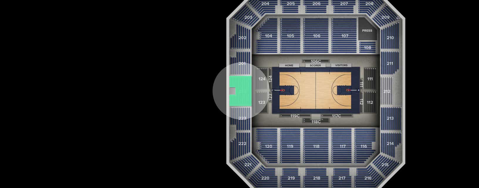 Seat view from Middle Baseline