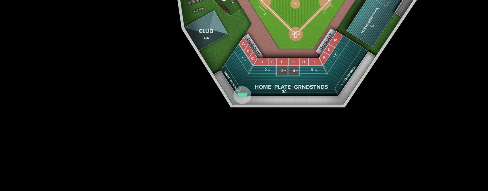 Seat view from Standing Room Only