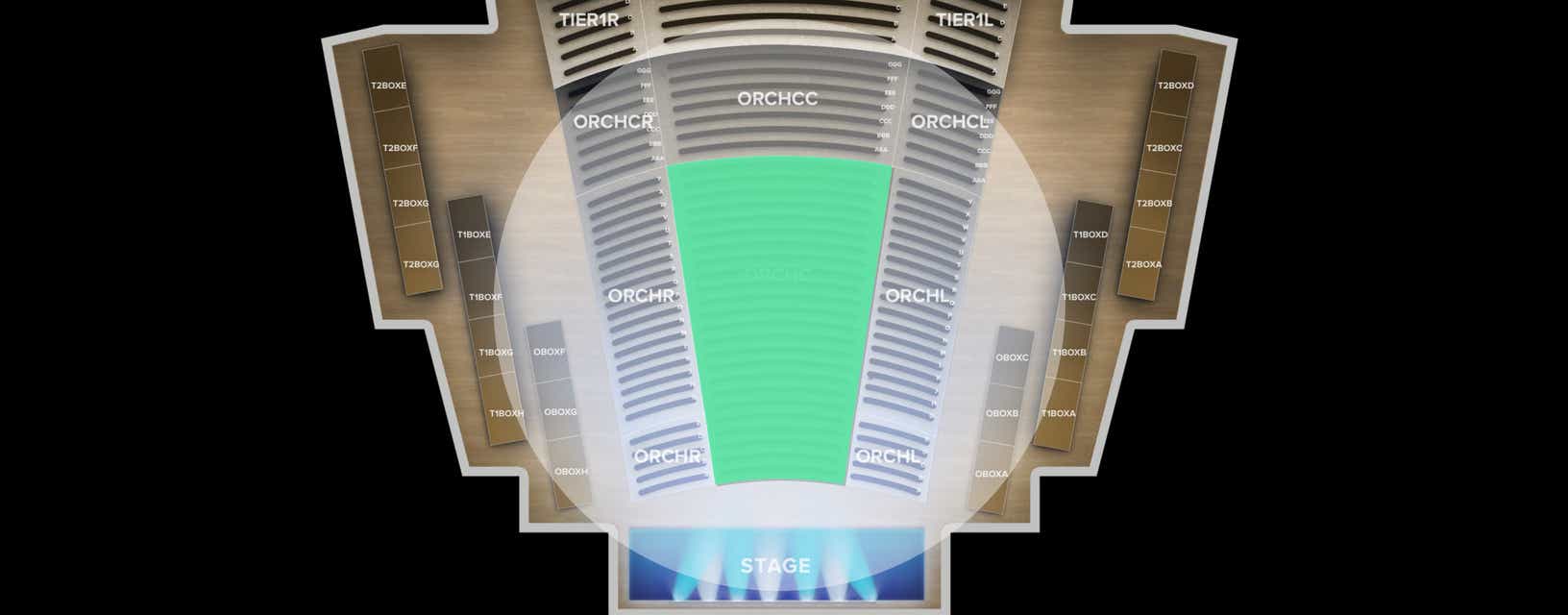 Seat view from Orchestra Center