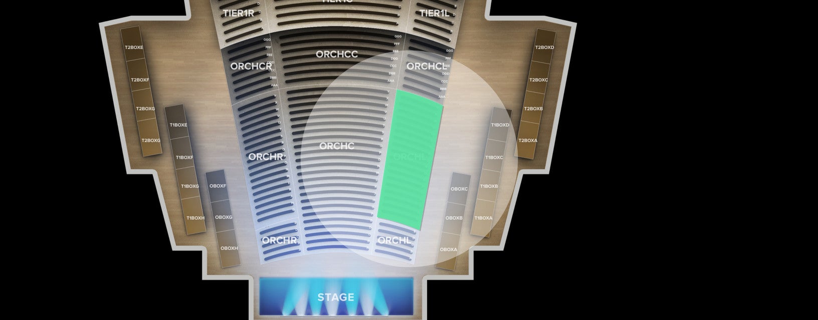 Seat view from Orchestra Left