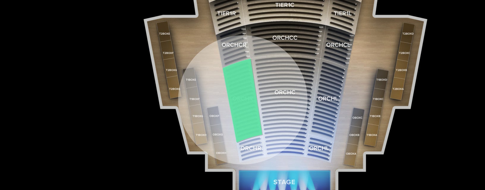 Seat view from Orchestra Right