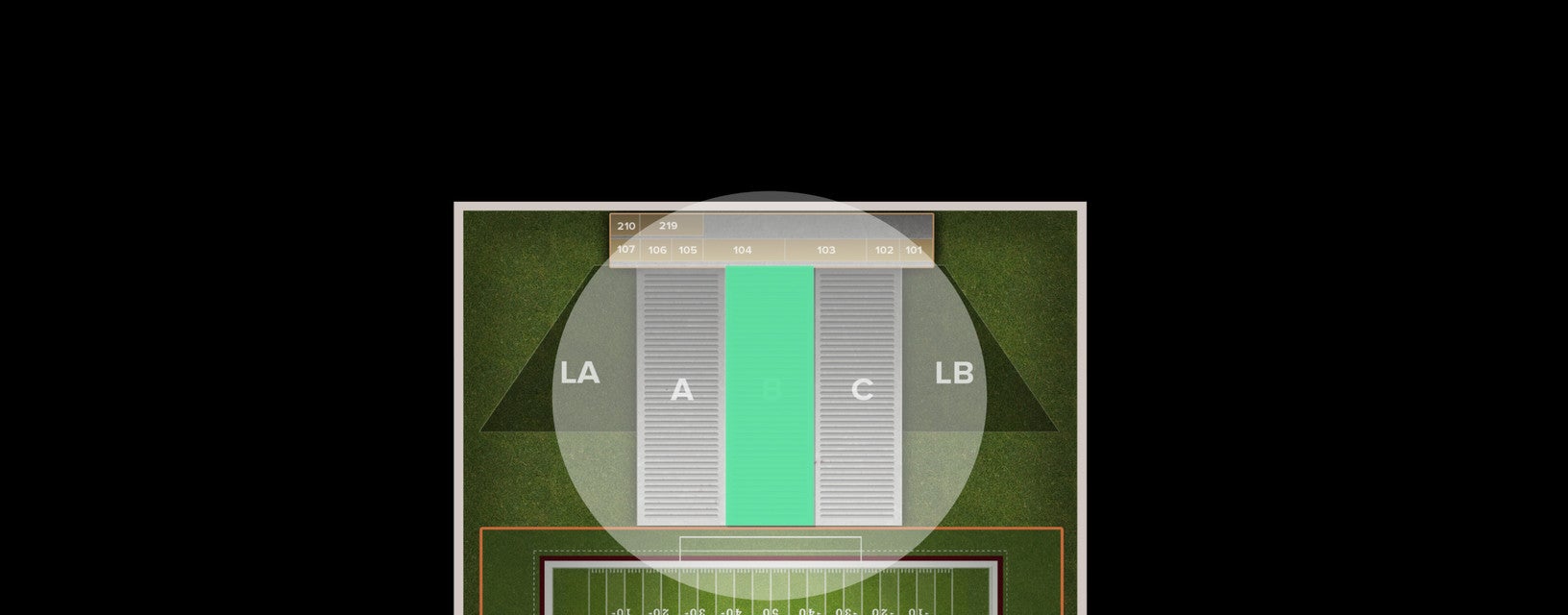 Seat view from General Admission