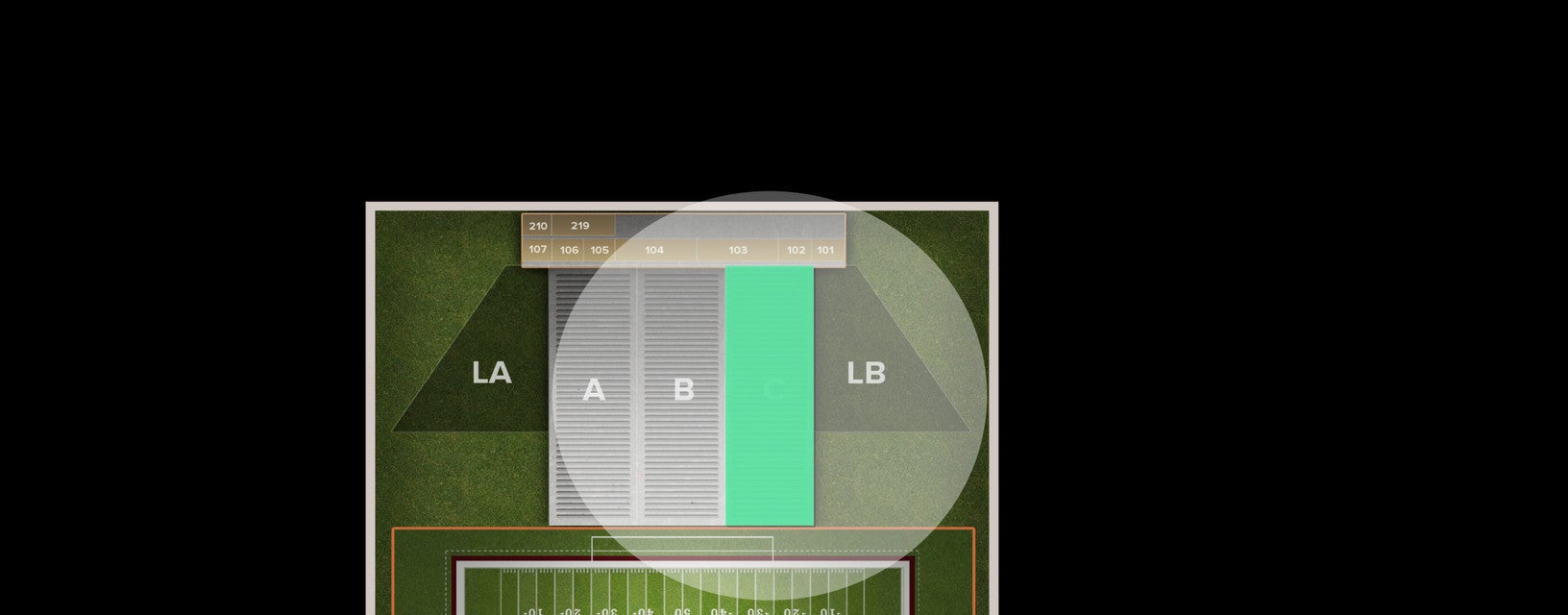 Seat view from General Admission