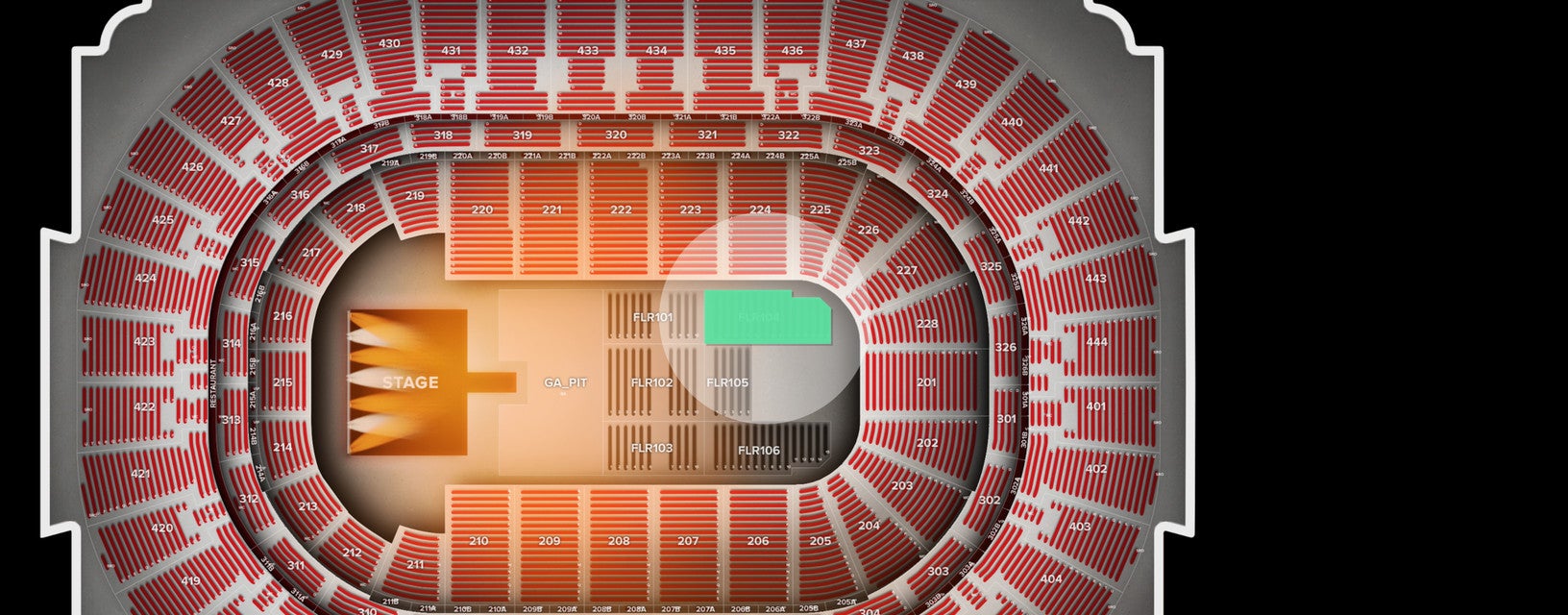 Seat view from Floor
