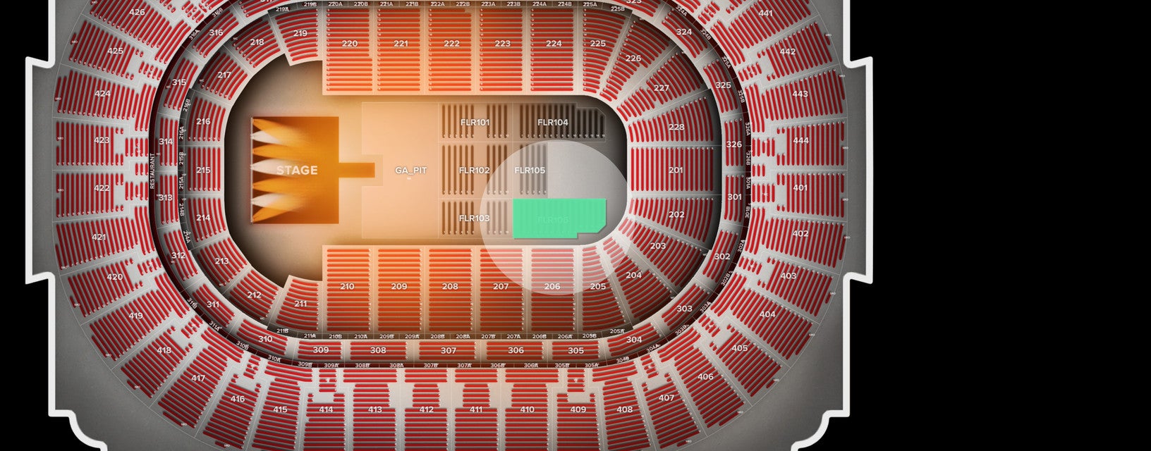 Seat view from Floor