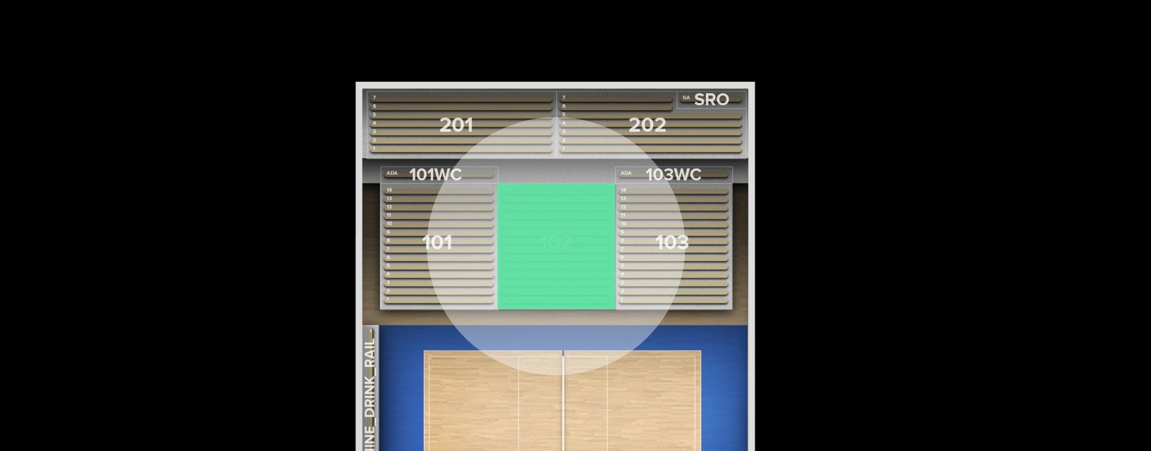 Seat view from Lower Chairback