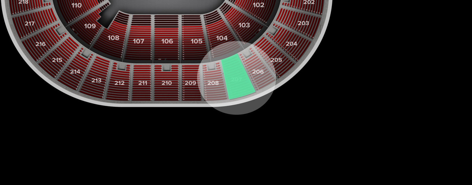 Seat view from Upper