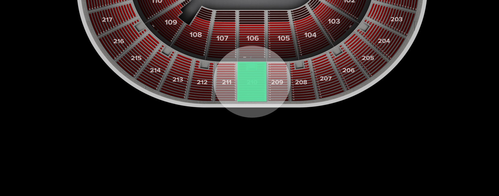 Seat view from Upper