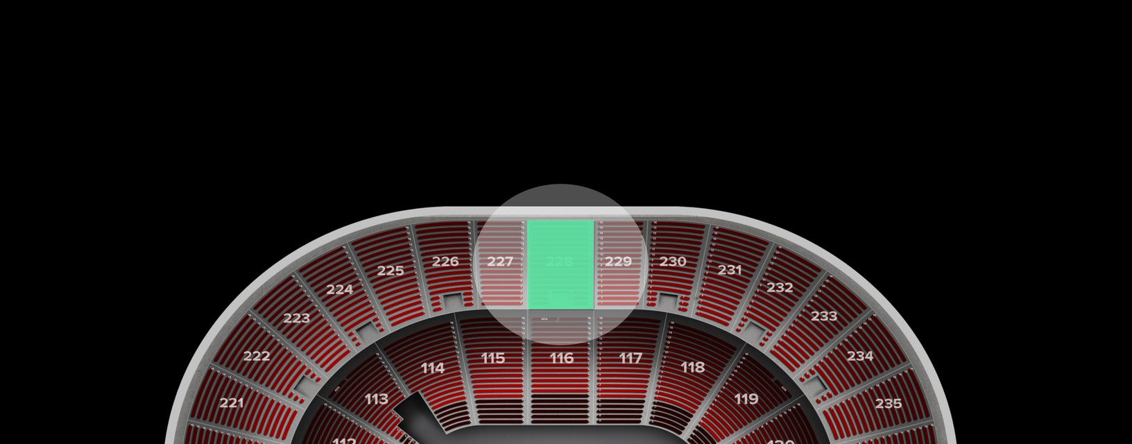 Seat view from Upper