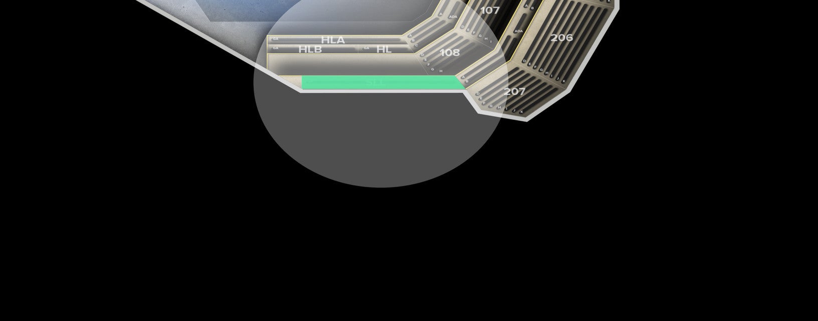 Seat view from Spotlight Left