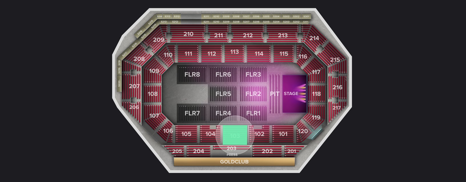 Seat view from Lower