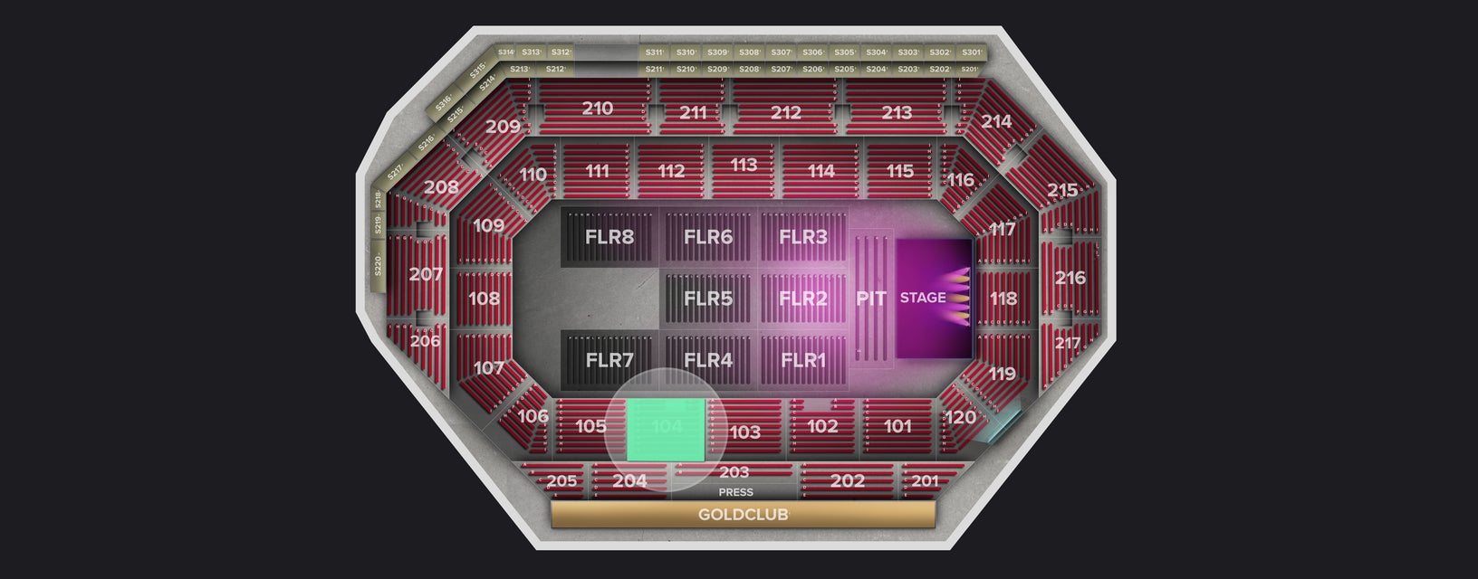 Seat view from Lower