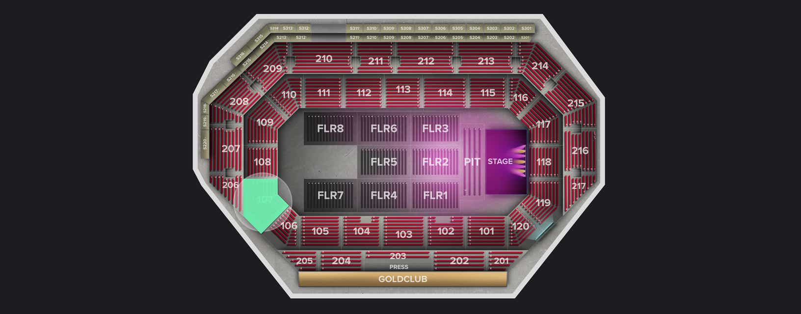 Seat view from Lower