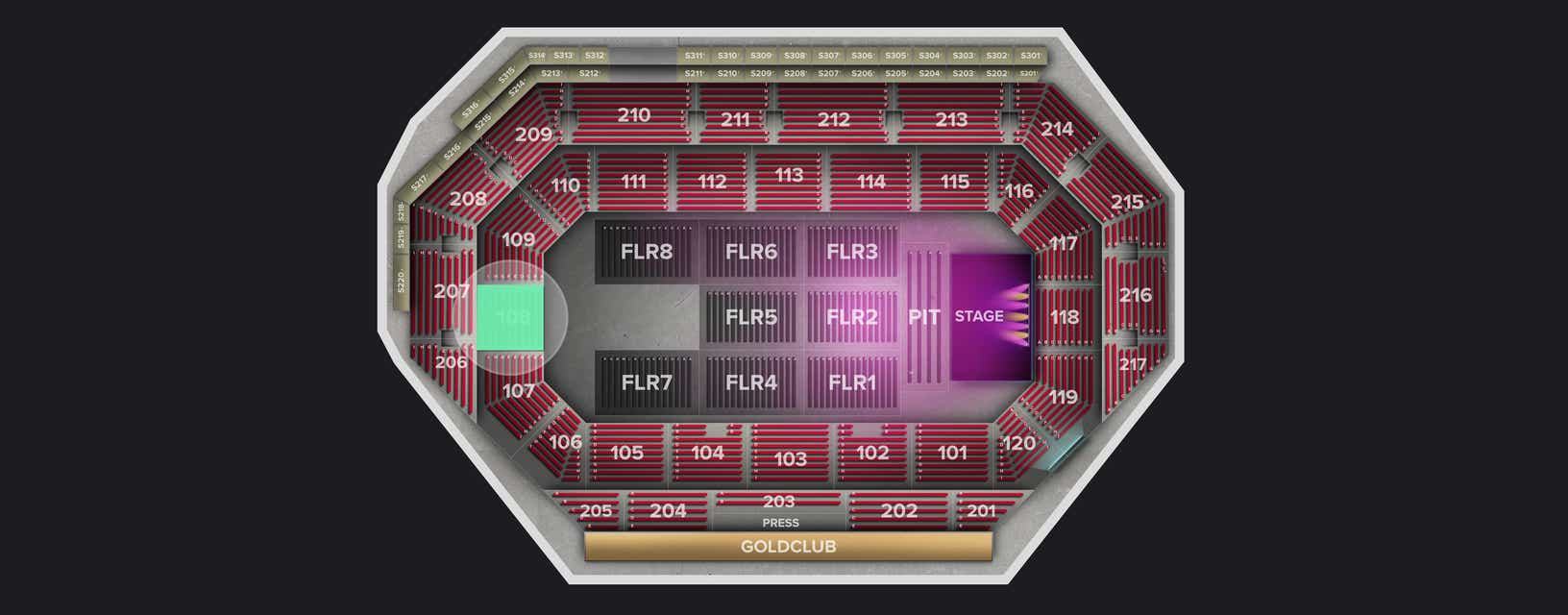Seat view from Lower