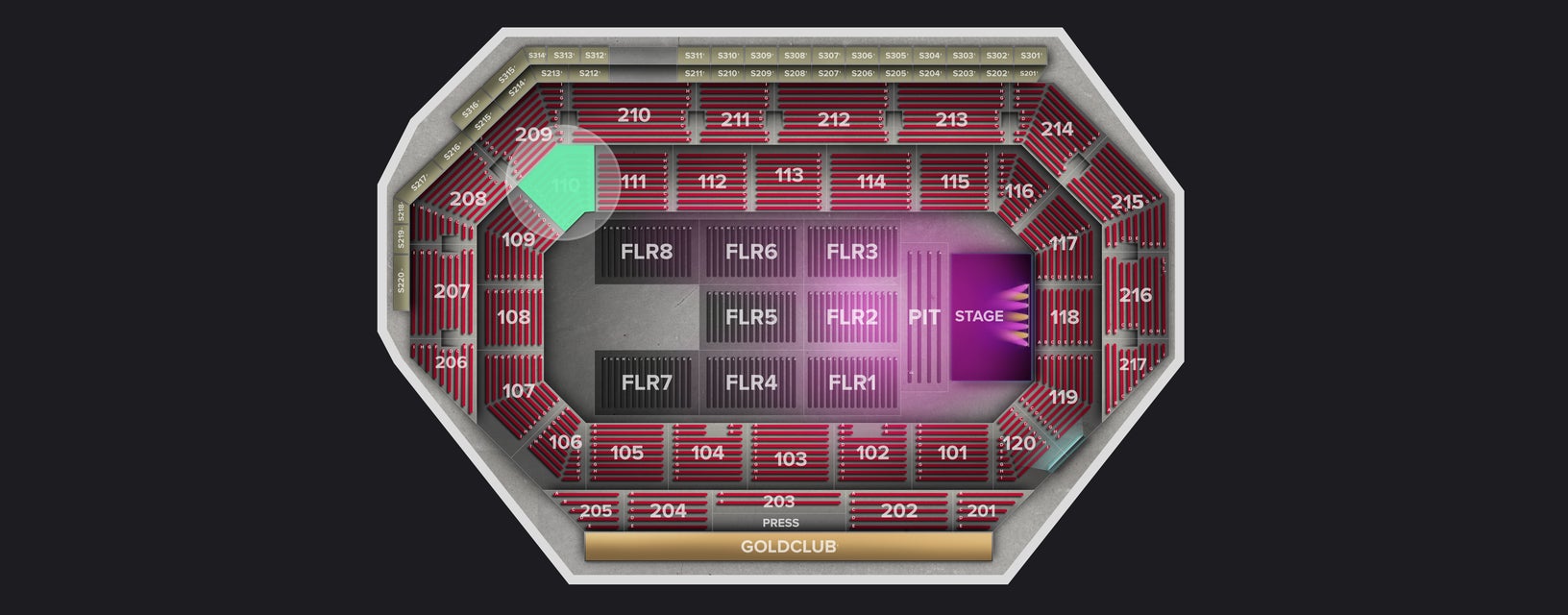 Seat view from Lower