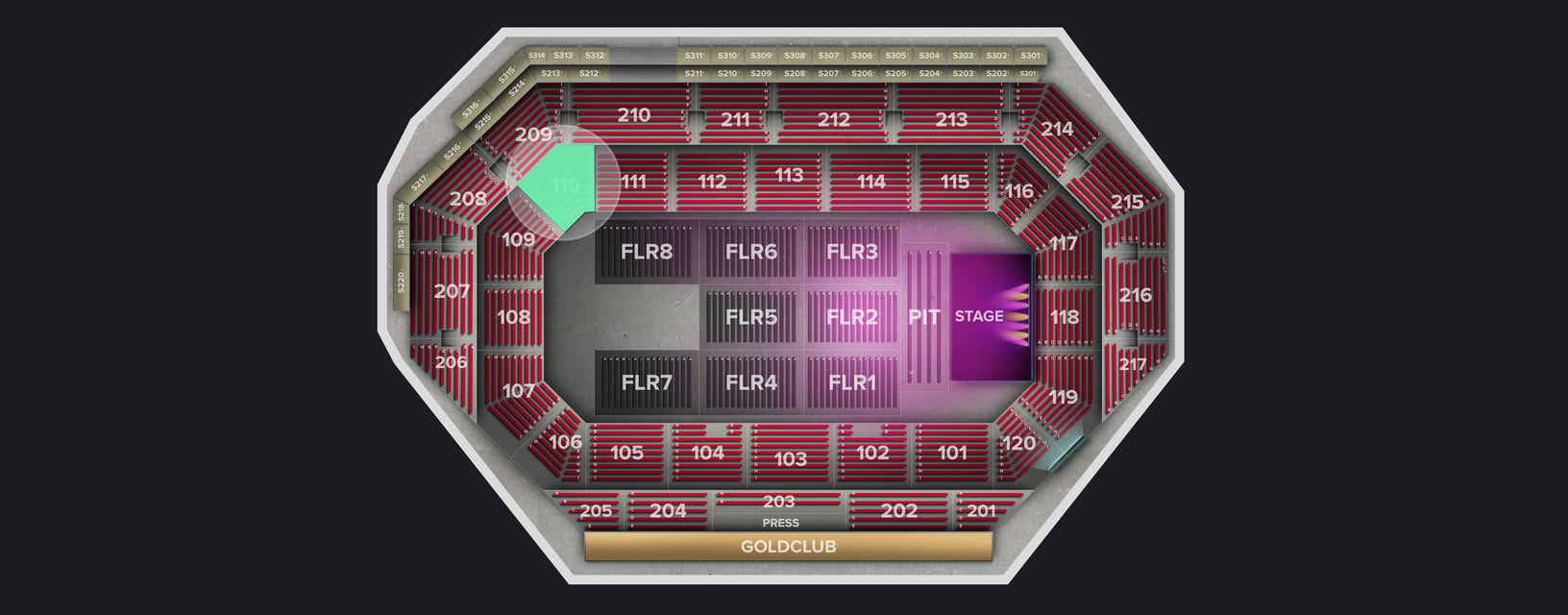 Seat view from Lower