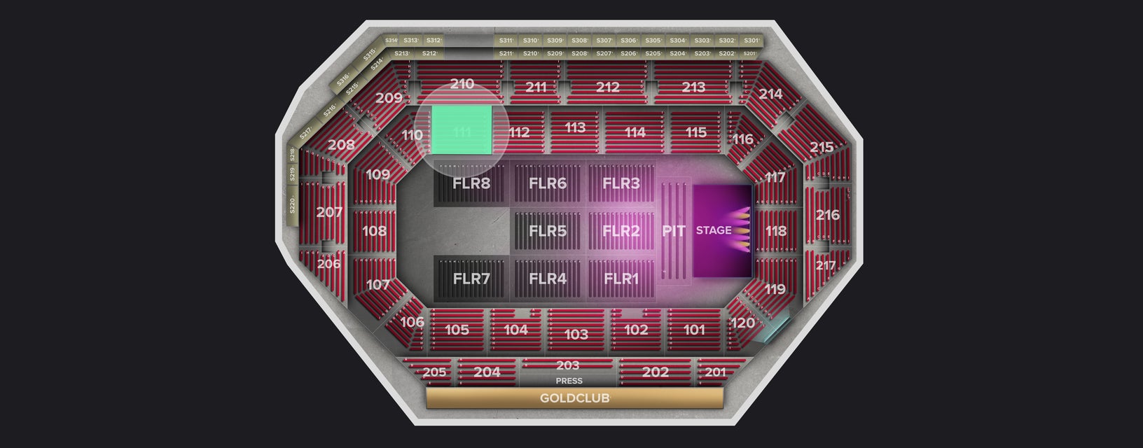 Seat view from Lower