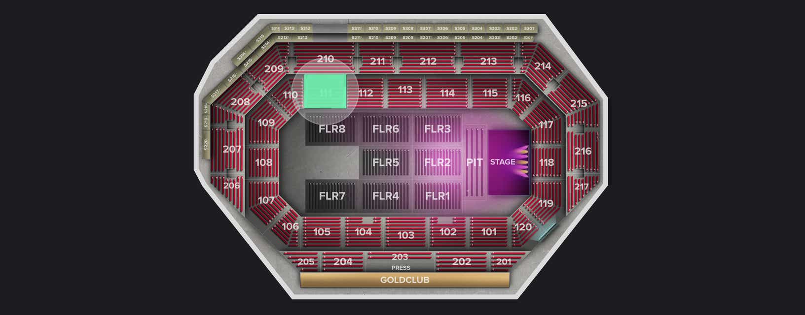 Seat view from Lower