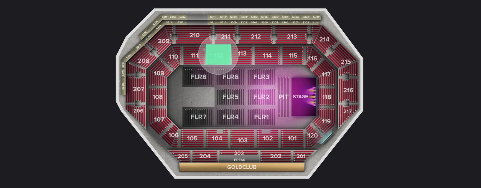 Seat view from Lower