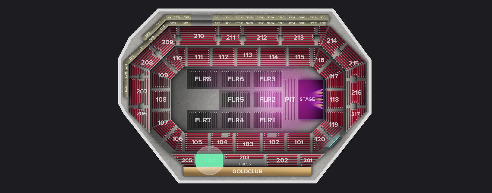 Seat view from Upper